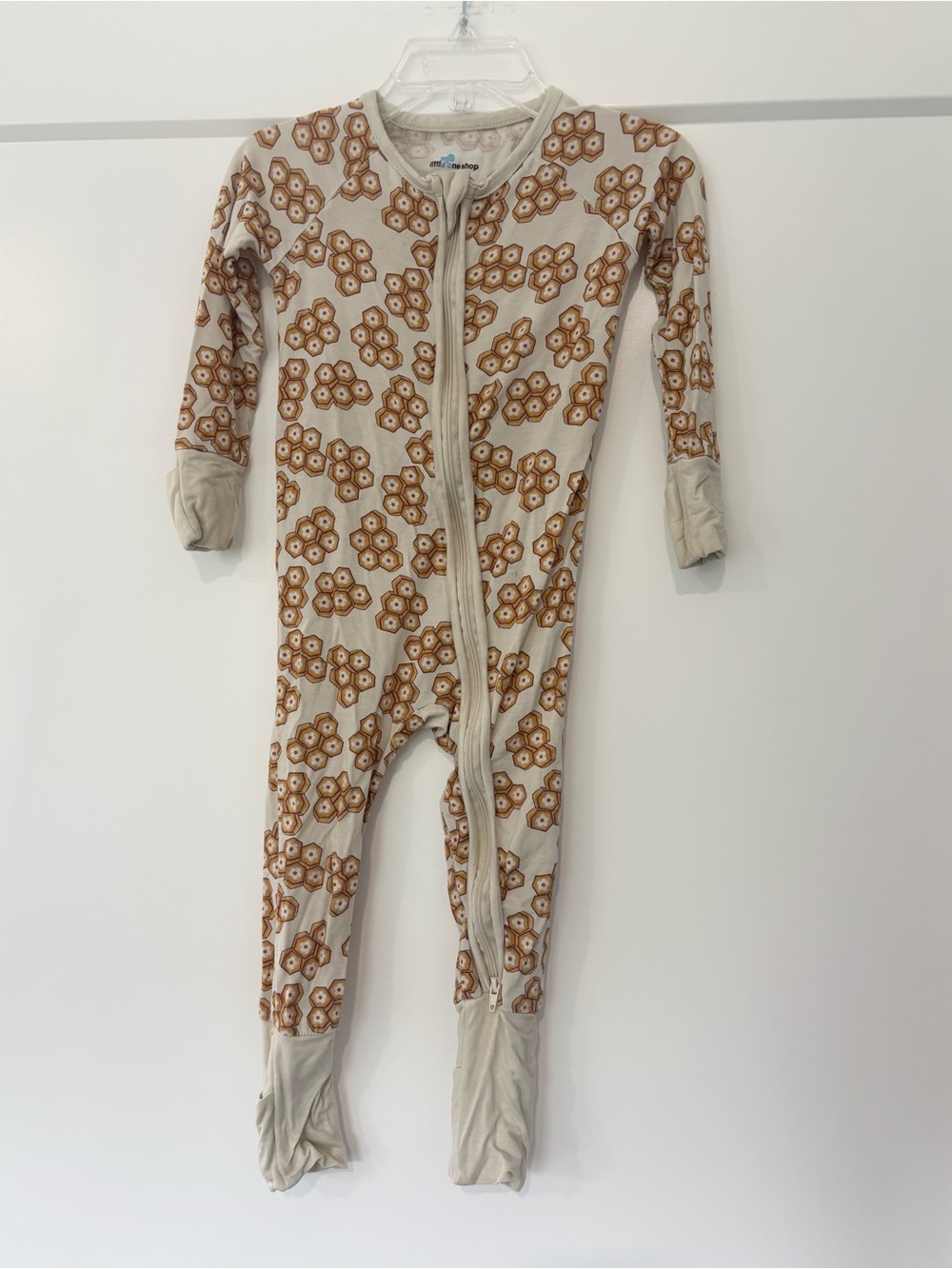 Little One Shop Floral Honeycomb Bamboo Zippy Pajama 12/18 months